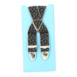 Caloire Black Fancy Suspenders - Traclet