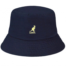 Navy Washed Cotton Bucket Hat - Kangol