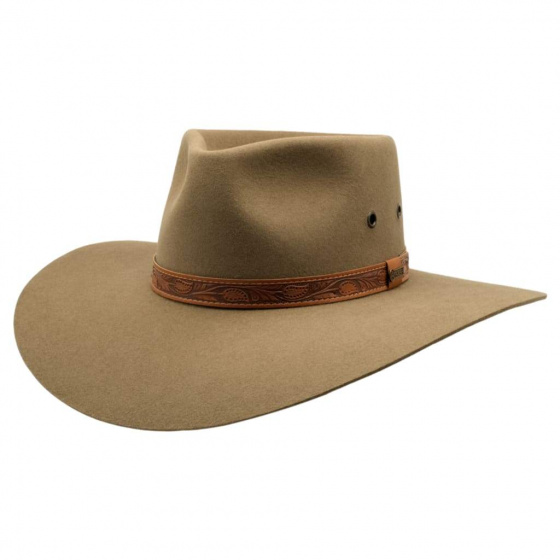 Fur Felt Hat Territory Santone Fawn Beige - Akubra