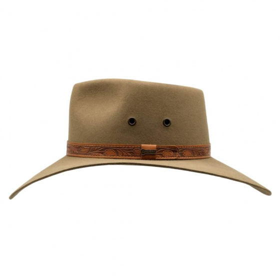 Chapeau Feutre Poil Territory Santone Fawn Beige - Akubra
