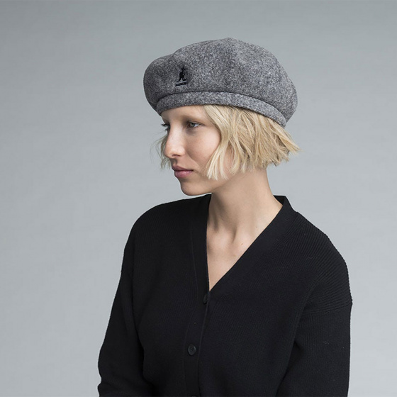 Grey Wool Jax Beret - Kangol