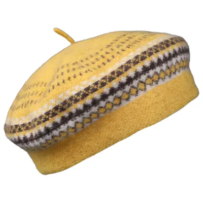 Béret Femme Malibu Laine Jaune - Traclet Reference : 310 | Chapellerie Traclet