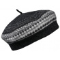 Grey knit beret