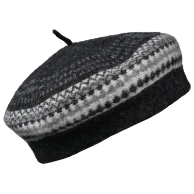 beret tricot gris - achat beret tricot Reference : 3170 | Chapellerie Traclet