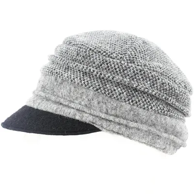 Ravarino Wool Anthracite Newsboy Cap - Traclet Reference: 7841 | Traclet Hat Shop