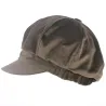 Brown Velvet Lisa Newsboy Cap - Traclet Reference: 8837 | Traclet Hatmakers