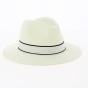 White wool fedora - white band