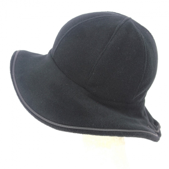 black polar fleece hat - Traclet