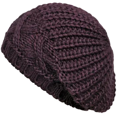 Burgundy Wool Cuffed Beanie - Traclet Reference: 4239 | Traclet Hat Shop