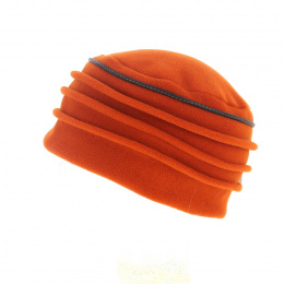 Orange Polar Fleece Beanie Olga -Traclet