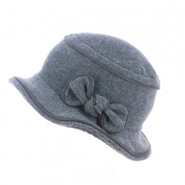 Corine Grey Fleece Bucket Hat - Traclet