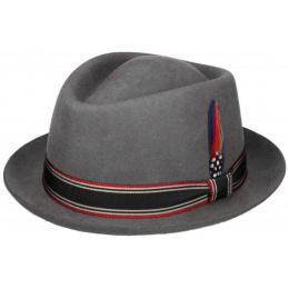 Grey Felt Trilby Diamond Hat - Stetson