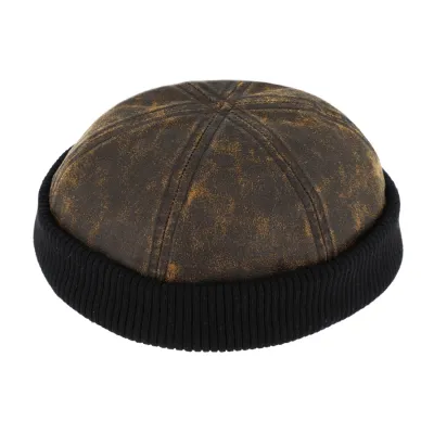 Bonnet Docker Pissot Coton Marron ou Noir- Traclet
