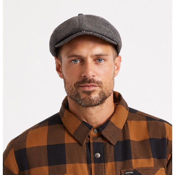Brixton Brood Herringbone Beret Cap