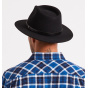Fedora Messer Black Wool Felt Hat - Brixton