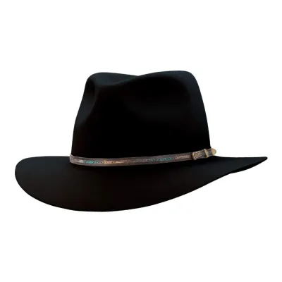 Chapeau Leisure Time Feutre Poil Noir - Akubra