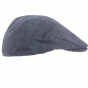 Wicklow Navy Herringbone Tweed Flat Cap - Traclet