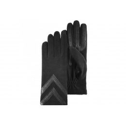 Women's Glove Recycled Fleece Tactile Black - Isotoner