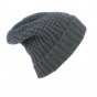 Long Bellevarde Beanie in Anthracite Wool & Mohair - Traclet