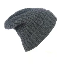 Long Bellevarde Beanie in Anthracite Wool & Mohair - Traclet Reference: 11261 | Traclet Hat Shop