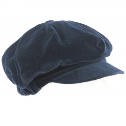 Cap Gavroche Anna Velvet Navy - Traclet