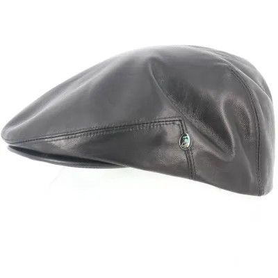 Northland Flat Cap Black Leather - City Sport Reference: 11269 | Chapellerie Traclet