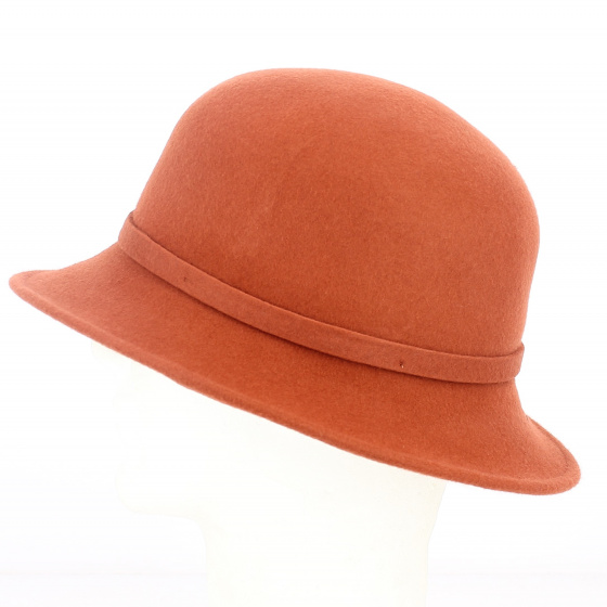 Milan Cloche Hat Brick Felt - Traclet
