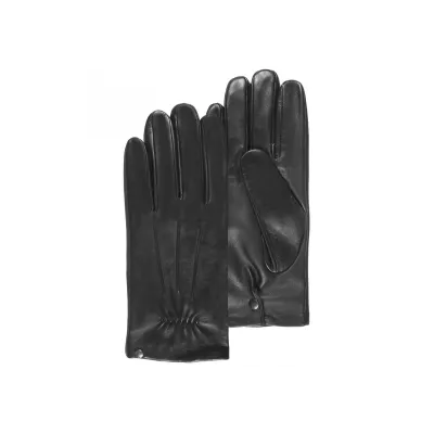 Gants homme en cuir noir -isotoner Reference : 11273 | Chapellerie Traclet