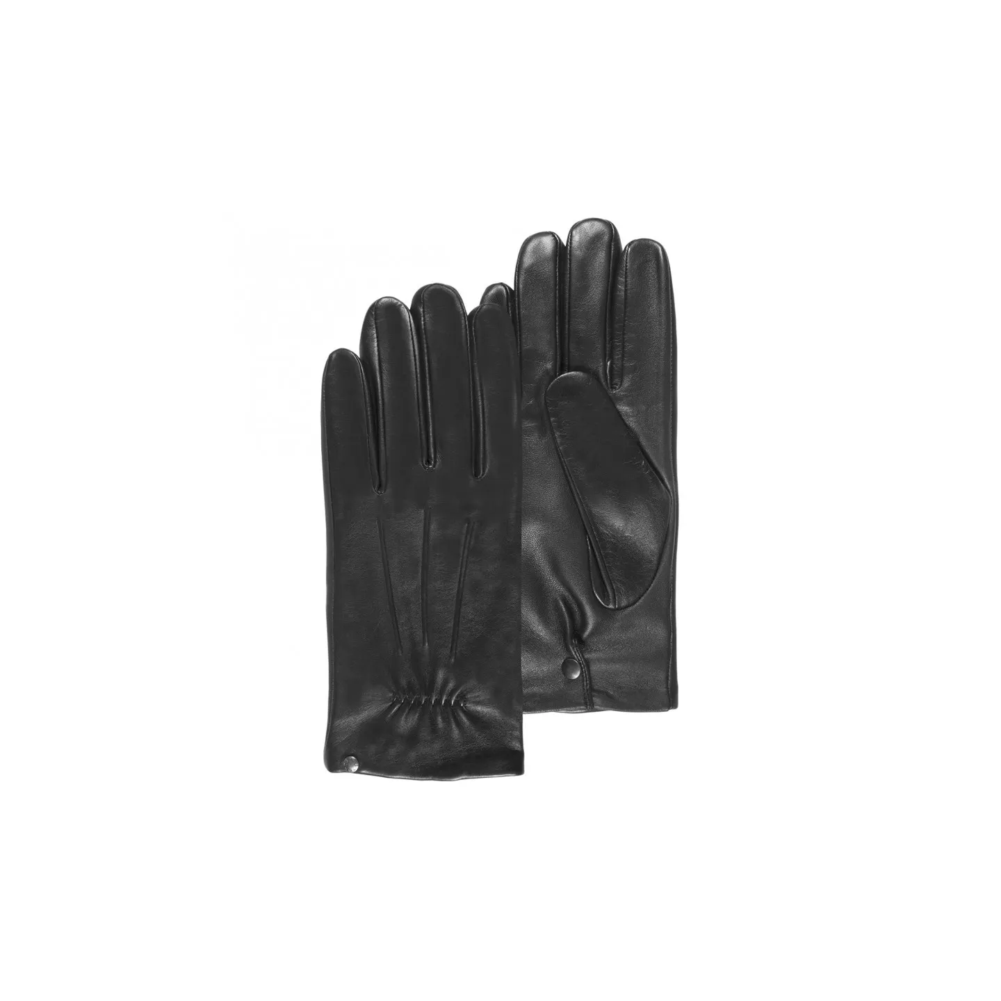 Gants homme en cuir noir -isotoner Reference : 11273 | Chapellerie Traclet