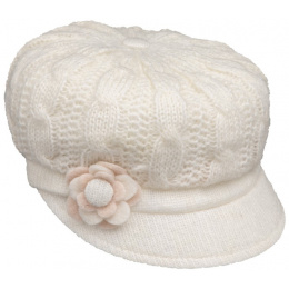 Casquette Gavroche Angèle Tricot Blanche - Traclet