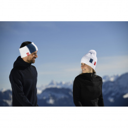 copy of White Pompon Beanie King Blue Lagoon - LeDrapo