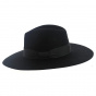 Wide Brim Black Fedora Hat - The Author - Traclet