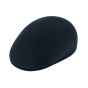 Navy Wool Ascot Domed Cap - Traclet
