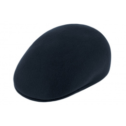 Navy Wool Ascot Domed Cap - Traclet