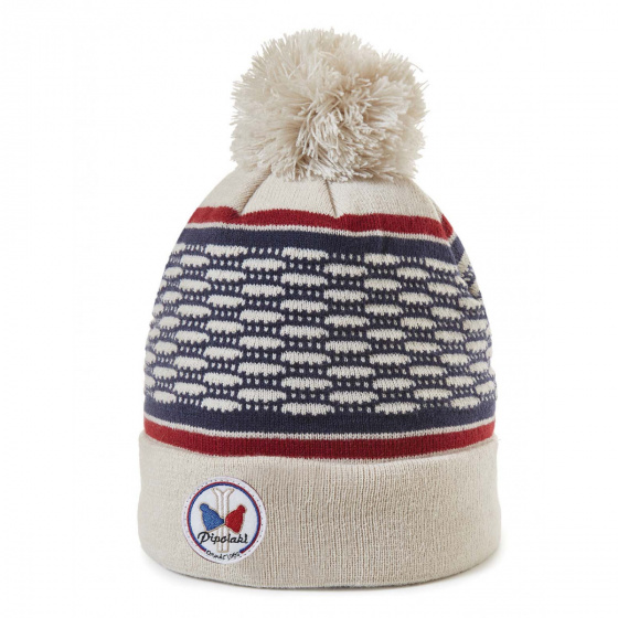 Holda Ecru Pom-Pom Beanie - Pipolaki