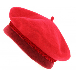 Béret Femme Ambrines Rouge Laine- Traclet