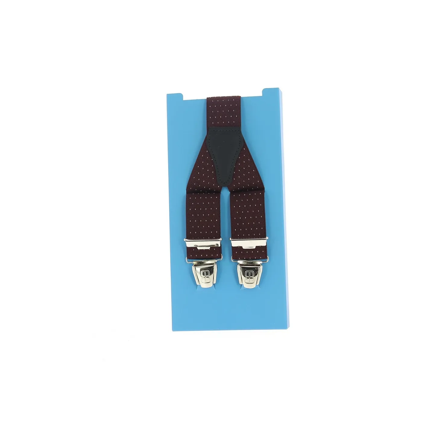 Burgundy Suspenders with small white dots - Reference: 11389 | Traclet Hat Shop