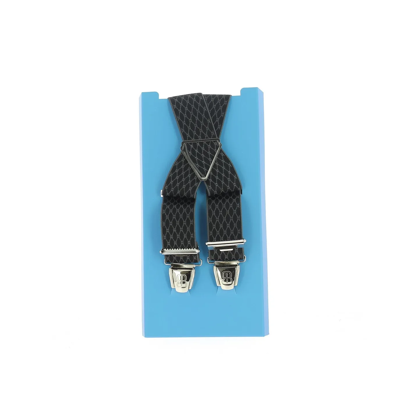 Bretelle fantaisie noir et gris Reference : 11392 | Chapellerie Traclet