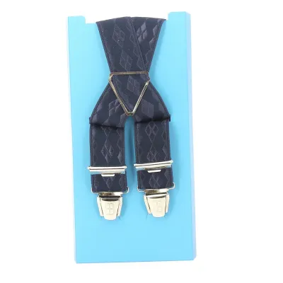 Fancy suspenders - Navy checkered | Traclet Hat Shop
