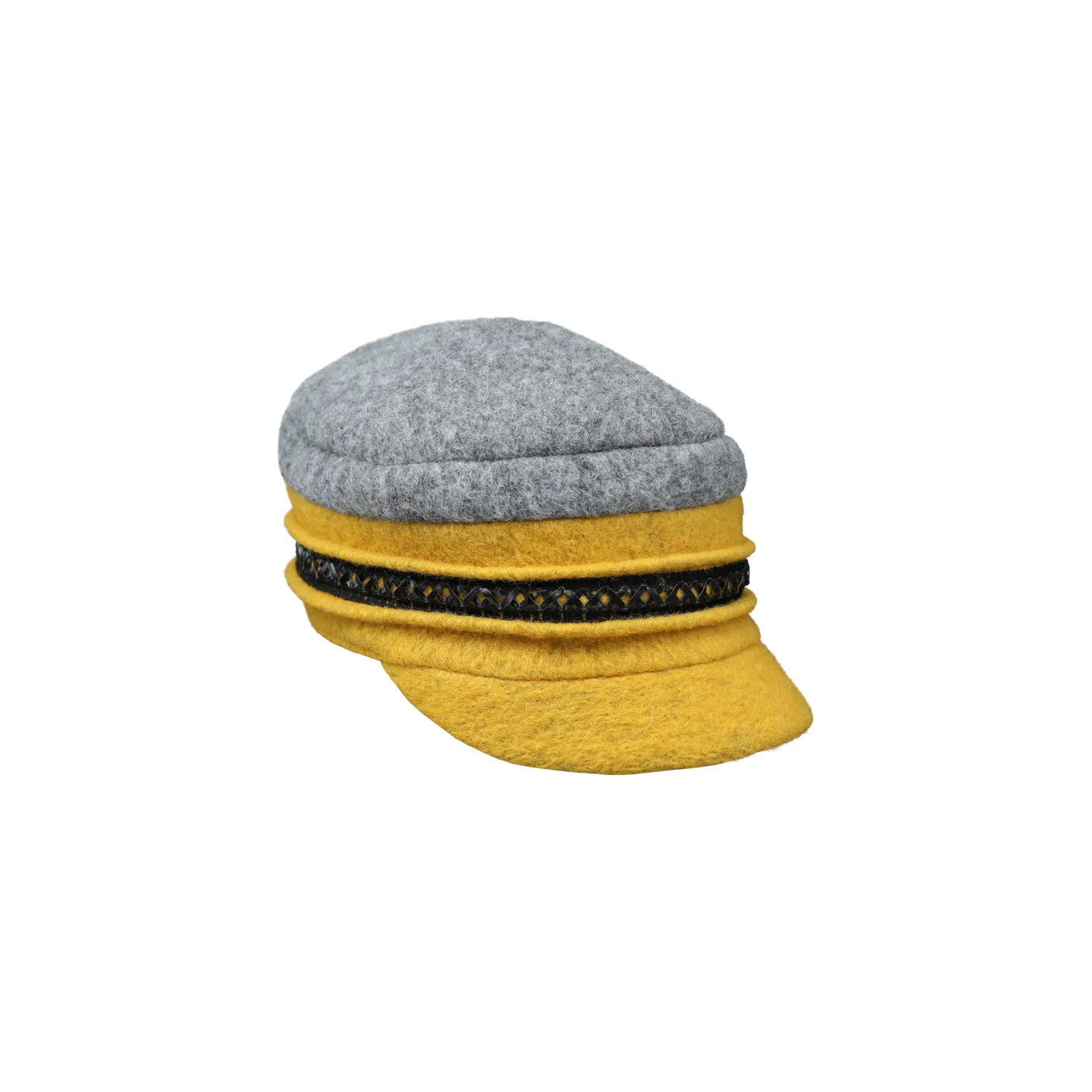 Casquette Gavroche Angèle Liane  Jaune & Gris - Traclet Reference : 11284 | Chapellerie Traclet