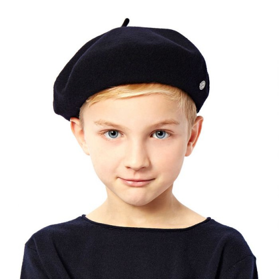 Béret Enfant Petit Basque Noir - Héritage par Laulhère