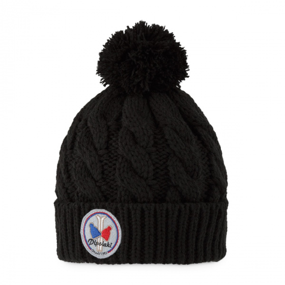 Alpina Children's Pompom Beanie Black - Pipolaki
