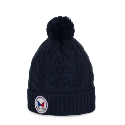 Kids Pom Pom Beanie Alpina Navy - Pipolaki Reference: 5864 | Traclet Hat Shop