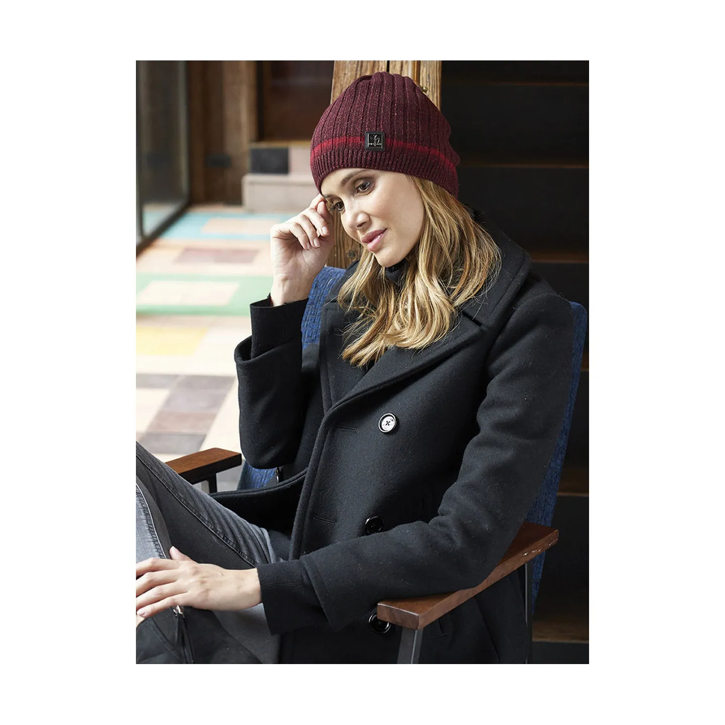 Women's Beanie Pianella Burgundy - Pipolaki Reference: 11453 | Chapellerie Traclet