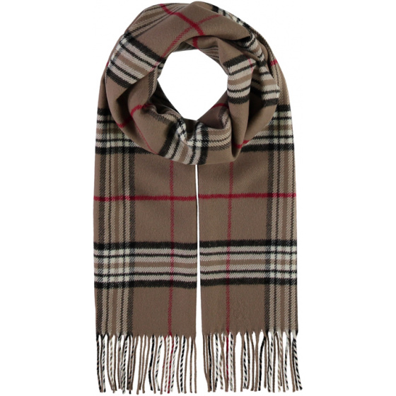 Glasgow plaid scarf Beige - Traclet