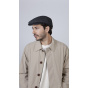 Oslo Chevron Blue Grey Wool Flat Cap - Barts
