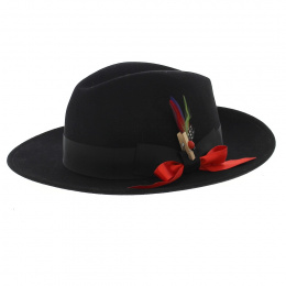 Fédora Coccinelle hat: French creation 100% rabbit fur from Ateliers de la Chapellerie TRACLET