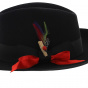 Ladybug Fedora Hat: French creation made of 100% rabbit fur from TRACLET Hat Making Workshops