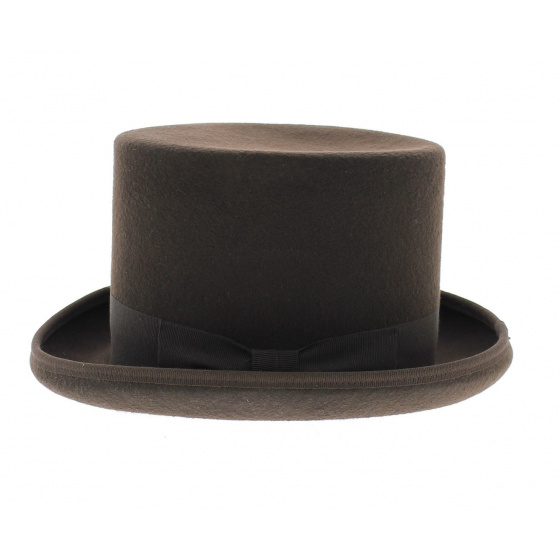 Chapeau Haut De Forme Feutre Laine Marron - Guerra