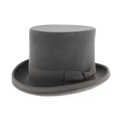 Grey Wool Felt Top Hat - Guerra Reference: 11465 | Traclet Hat Shop